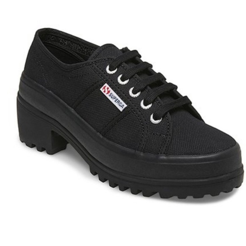 Superga block heel platform sneaker